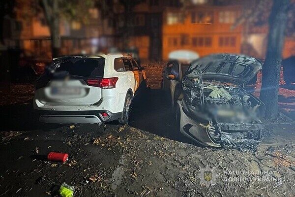 Поджог автомобилей на Черемушках в Одессе: полицейские задержали виновного Поджог автомобилей на Черемушках в Одессе: полицейские задержали виновного